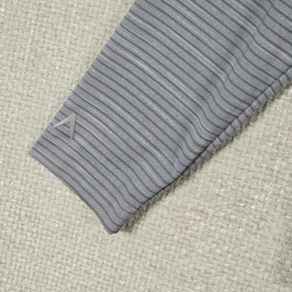 Antigua Green Bay Packers Mens Large Grey Striped Quarter Zip‎ Pullover NFL